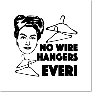 Joan Crawford Mommie Dearest Inspired Illustration, No Wire Hangers Ever Posters and Art